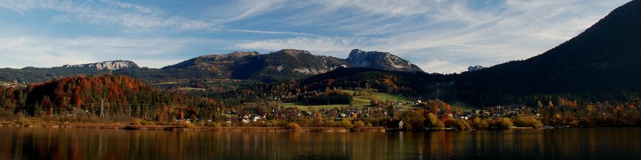 Sonnenaufgang in Steeg (Bad Goisern): Blick zum Loser
