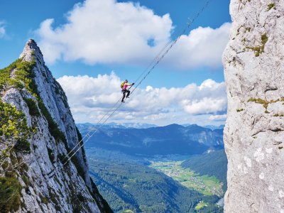 © Dachstein AGp  | Klettern im Salzkammergut. Klettersteige on Gosau bei einem Kletterurlaub in der UNESCO Welterberegion Hallstatt Dachstein Salzkammergut
