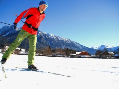© Kraft | Langlaufloipe in St. Agatha /Bad Göisern am Hallstättersee) beim Skilanglaufen im Salzkammergut