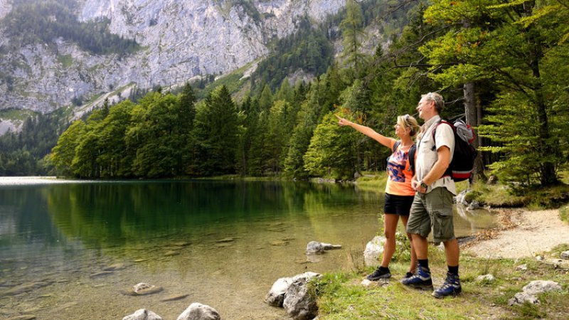 © MTV Ferienregion Traunsee | Wandern und Wanderwege bei einem Wanderurlaub oder Urlaub im Salzkammergut: Fernwanderwege & Weitwanderwege “BergeSeen Trail“ Gasthaus „in der Kreh“ – Vorderer und Hinterer Langbathsee – Lueg – Taferlklaussee – Valerieweg – Steinbach am Attersee