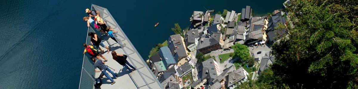 Aussichtsplattform Welterbeblick auf dem Salzberg in Hallstatt - © Kraft